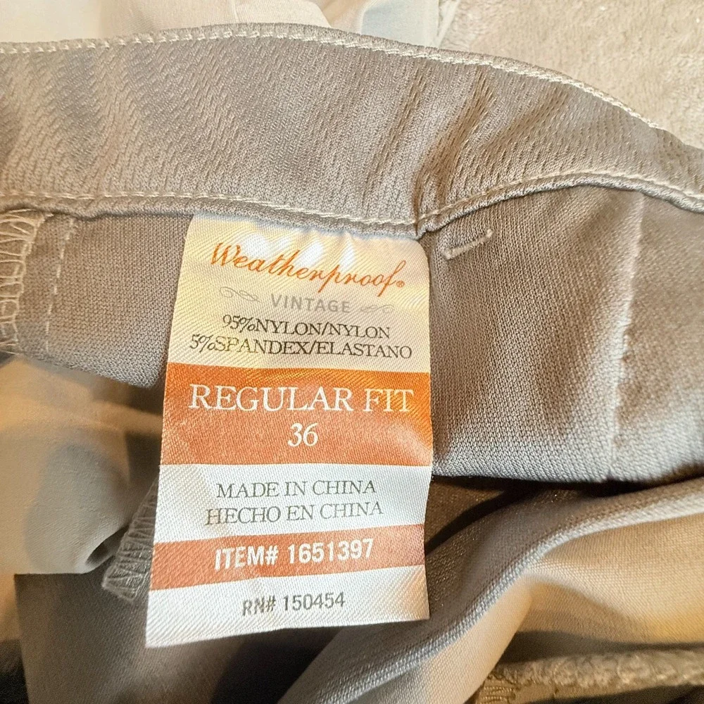 Weatherproof Vintage‎ Men's Cargo Shorts Size 36 Gray Stretch Performance Nylon